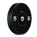 El peso del parachoques de goma negro de alta calidad del equipo del gimnasio platea las placas del barbell